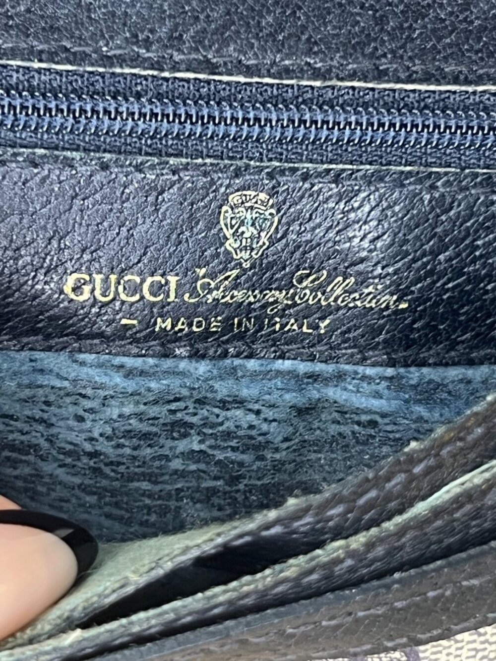 Vintage Gucci GG Supreme Monogram Canvas Wallet On Chain With Box & COA - Picture 7 of 10
